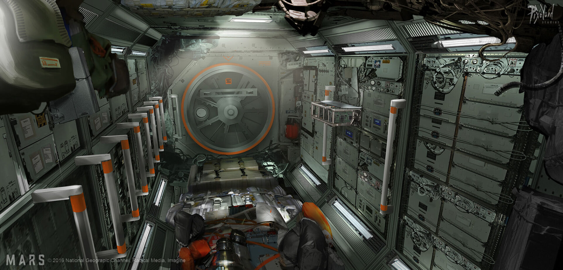 Mars set design - spaceship interior