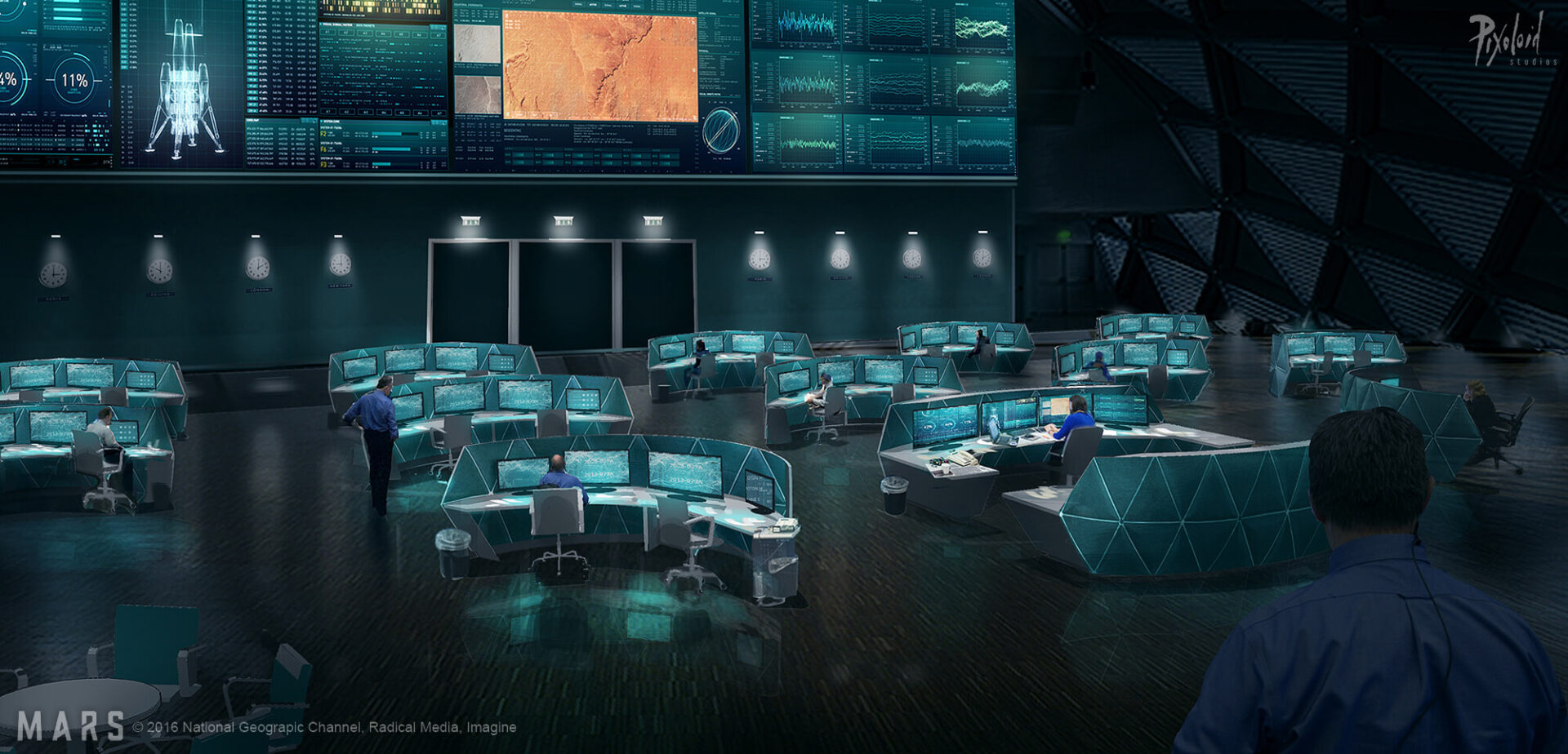Mars location concept, control room