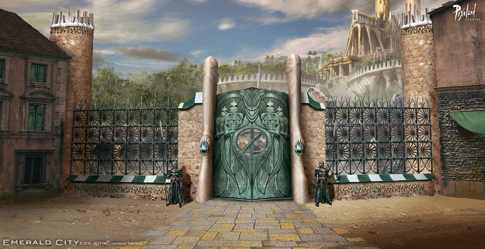 Emerald City city gate concept