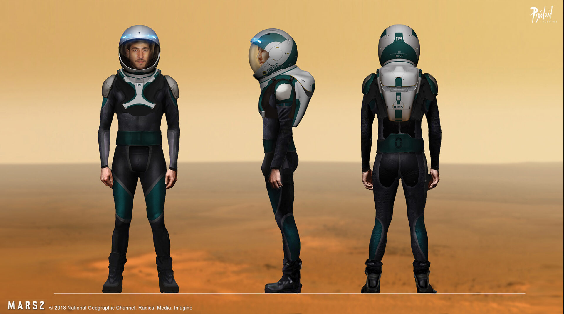 Space suit / costume design for MARS series / National Geographic