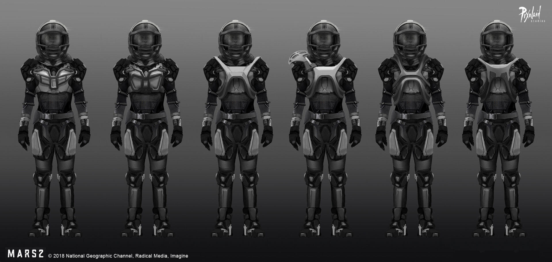 Space suit / costume design for MARS series / National Geographic