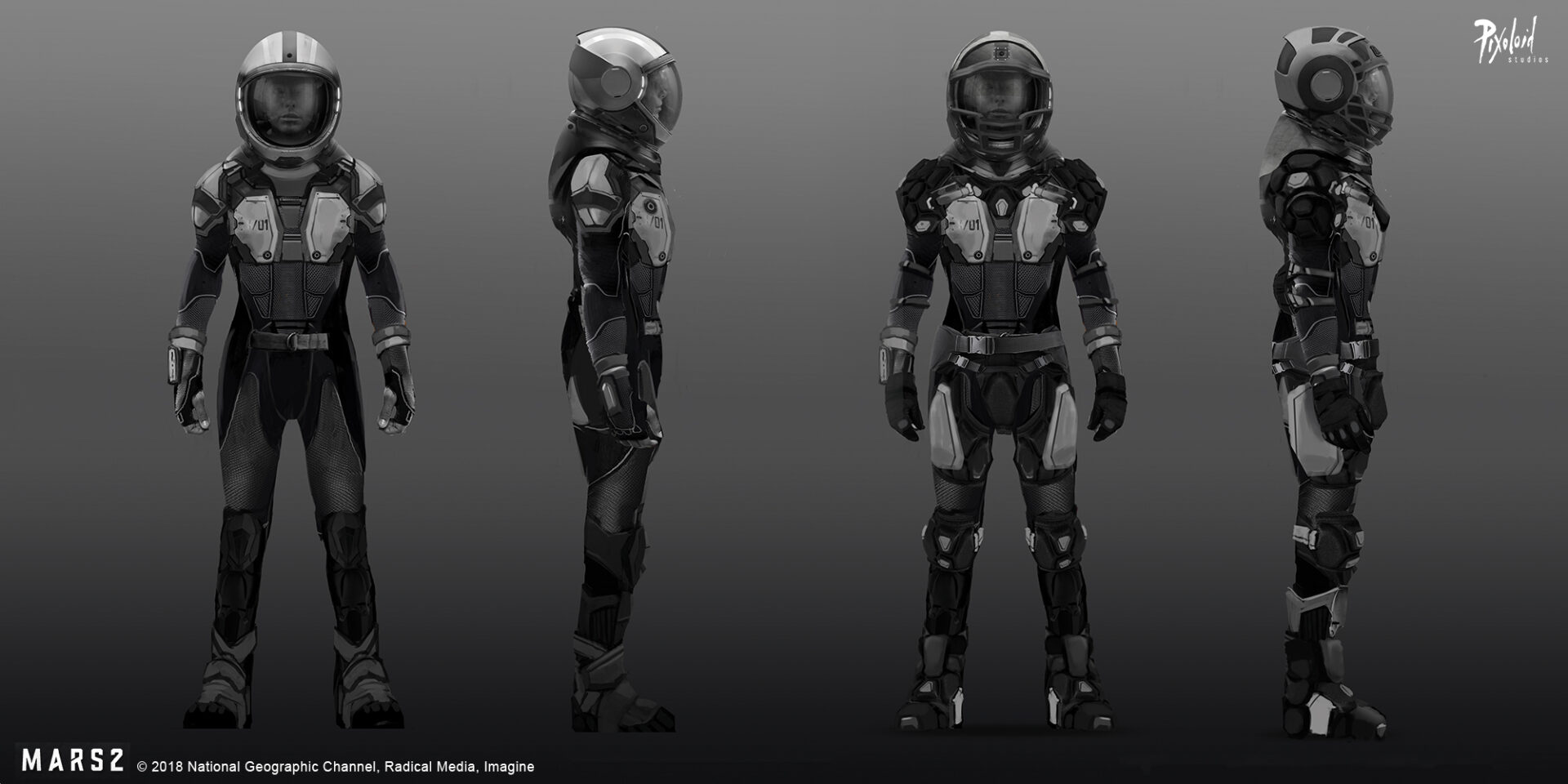 Space suit / costume design for MARS season 2 / National Geographic